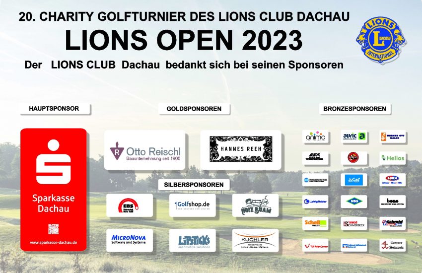 Lions Open 2023 Sponsoren